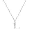 Kraven Collana girocollo in argento S925 con ciondolo a forma di iniziale, delicata e con zirconia cubica, collana delicata, gioielli regalo di compleanno per donne e ragazze, Zirconia cubica,