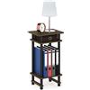 Furinno Tavolino Alto con Cassetto, Marrone/Nero (Columbia Walnut/Black), Taglia Unica