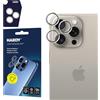 3mk Lens Protection Pro Vetro per fotocamera per Apple iPhone 15 Pro Max, Anelli per obiettivo, Cornice in metallo, Qualità fotografica inalterata