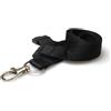 MCO Service Cordoncino nero piatto 20 mm con clip in metallo (100 pezzi)