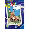 Ravensburger CreArt: Asinello - Dipingere con i Numeri per Bambini 9+ Anni, Kit Pittura con Tavole, Cornice, Pennello e Colori Inclusi, 14 x 19 cm, Idee Regalo