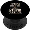 Bookish Literature Library Designs Bookworm Avid Reader Amante dei libri Leggere Bibliofilo PopSockets PopGrip Adesivo