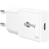 goobay Caricatore USB C Slim 25 W Bianco - Adattatore con tecnologia GaN, Power Delivery, caricatore compatto per smartphone, tablet, smartwatch, compatibile con Apple, Samsung