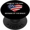 USA - Disegni degli Stati Uniti d'Americ USA Cuore - Land of the Free because of the Brave PopSockets PopGrip Adesivo
