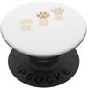 Lakelandwholesale1 apparel Company Rock Paper Scissors - Forbici divertenti a forma di zampa di cane, per amanti degli animali PopSockets PopGrip Adesivo