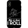 Funny Math Teacher Algebra Geometry Gift Custodia per iPhone X/XS Questo è il modo in cui rotolo matematica formula geometria insegnante matematica amante