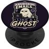 The Coffee & Ghost Club Rispondere alle e-mail come un fantasma Umorismo Umorismo Spooky Worker PopSockets PopGrip Adesivo