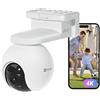 EZVIZ 8MP Telecamera WiFi Senza Fili per Esterni, Batteria da 10400mAh, Rilevame