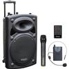 Ibiza PORT15UHF-BT Altoparlante PA Bluetooth a Batteria 15"/38 Cm - 800 W Max /