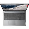 LENOVO IDEAPAD 1 15ALC7 Ryzen 5 5625U, 8GB, 256GB SSD, NVMe M.2, 15.6" 1920 x 1080, Windows 11 Home, Silver, NORDICS Keyboard