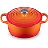 Le Creuset Cocotte rotonda Evolution in ghisa vetrificata con Coperchio, diameter 18 cm, Arancione, 21177180902430