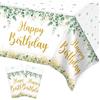 Heboland 2 Pezzi Tovaglie Compleanno Verde Salvia - Tovaglia Compleanno Bambino 137 x 274cm Tovaglia Compleanno Verde Usa e Getta per Decorazioni Feste Ragazzi Ragazze
