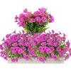 BUCOMTU Fiori Finti da Esterno, 6 Pezzi Mazzi di Petunie Finte Fiori, Piante Finte da Esterno, Piante Finte da Interno, Fiori Finti Resistente ai Raggi UV per Casa Balconi Portico Giardino