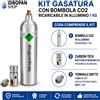 Kit Gasatura CO₂ con Bombola Alluminio 1 kg ACME + Riduttore 0,5-5 Bar