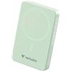 Verbatim Charge 'n' Go Essentials MagSafe 10.000 mAh 15 W magnetico, PD 20 W, funzione di ricarica rapida con indicatore LED per iPhone 16/15/14/13/12 Pro/Pro Max, incluso cavo USB-C a USB-C, verde