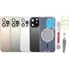 BAYERQ Vetro posteriore di ricambio compatibile con iPhone 15 Pro Max - Vetro cover batteria con strumenti (nero)