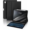 OYEEICE Custodia per tastiera per iPad 10a generazione 11 2022, tastiera rimovibile wireless retroilluminata a 7 colori, per iPad A16 di 11a generazione 2025, con portapenne (nero, stile classico)