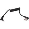FUXIU Cavo USB C a spirale USB A USB C Cavo a spirale per auto Breve USB C Cavo retrattile 60 W 480 Mbps Cavo Dati