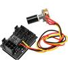 ciciglow Hub Ventola PWM, 8 Porte Ventola Hub Ventola PC DC 12V 17A PWM Regolatore di velocità Splitter Ventola per 3 Pin 4 Pin, Cavo di Prolunga 300 Mm/11,8 Pollici