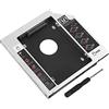 ciciglow Universale da 12,7 Mm in Alluminio da SATA a SATA 2nd SSD HDD Hard Drive Adapter Vassoio Adattatore per Laptop CD/DVD-ROM Optical Bay (12,7 Mm)