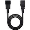 Nano Cable NANOCABLE 10.22.0202 - Cavo di alimentazione per CPU o monitor, C13 / H-C14 / M, 100% rame AWG18, nero, 1.5mts