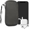 kwmobile Custodia in Neoprene con Zip per Smartphone L - 6,5 - Astuccio Portacellulare a Sacchetto con Cerniera - Borsa in stone dust