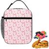 LoNinLoAn Borsa termica per il pranzo, da donna, rosa, riutilizzabile, isolata, a prova di perdite, per lavoro, scuola, picnic, viaggi, spiaggia, idea regalo (21 x 11 x 26 cm)