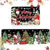 SYTTNUM Tappeto Da Cucina Di Natale 2pcs Zerbino Natalizio Ingresso Assorbenti e Non Slittati Tappetino Da Pavimento Di Natale Allegri Di Natale Stile Da Cucina Decor