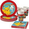 Procos Set per feste da 36 pezzi * POKEMON - NEXT GENERATION * con piatti di carta + tovaglioli + bicchieri di carta per compleanni di bambini e feste a tema | Piatti, bicchieri, compleanno