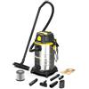 MICHELIN, Aspiratore Solidi e Liquidi, HP30 PRO, Serbatoio in Acciaio da 30 L, con Presa Elettroutensili, 1400 W, Completo di Accessori, Funzione di Soffiaggio, 21 kPa