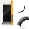 NAGARAKU Ellisse Piatte Ciglia Finte Professionali Doppie Punte Divisa Curvatura Stabile Naturali Individuale Piatte Divise Ellipse Flat One by One Volume Lash Nero Opaco 16 File (0.15 D 13mm）