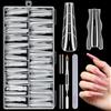 Becellen 180 Pezzi Sandwich Dual Forms Kit, 15 Misure Gel Nail Form Nails Extension Forms con 1 Pennello Polygel a Doppia Estremità e Lima per Manicure Salone DIY(Balletto)