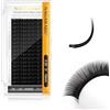 NAGARAKU Ellisse Piatte Ciglia Finte Professionali Doppie Punte Divisa Curvatura Stabile Naturali Individuale Piatte Divise Ellipse Flat One by One Volume Lash Nero Opaco 16 File (0.20 D 10mm）