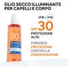 URIAGE Bariésun Olio Secco Illuminante SPF30, pelle sensibile, corpo, capelli, idrata, solare 200 ml