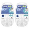 Chicco Tettarella Perfect 5 0M In Silicone 1 Foro 2 Pezzi 2x1 St