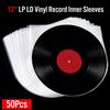 50 Buste Antistatiche per LP 33 Giri 12" Trasparenti Polipropilene Protezione