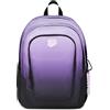 Seven Zaino Scuola SHADE TECH, Doppio Scomparto, Rosa, 29 L, Tasca frontale con zip, Tasca laterale portaborraccia, Scomparto Interno porta pc, Scuola media e superiore, Bambina, Ragazza