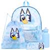 BlueY Zainetto Bambino Set Zaino Viaggio con Borraccia Astuccio Borsa Portapranzo o Borse Coulisse Accessori Scuola Asilo Set di 4 Pz Tie Dye