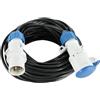 FANTON 92909 Prolunga CEE cavo 20 m. 3G1,5 H05VV-F spina e presa 2P+T 16A 220V grado di protezione IP44 ideale per Campeggio Cantiere Giardino Camper