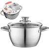 Selgros Pentola in acciaio inossidabile con coperchio 18 cm 2,3 l
