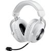 Logitech G Pro X 2 - Cuffie - circumaurali - LIGHTSPEED - wireless - isolamento acustico - bianco (981-001269)