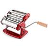 Imperia 4120 IPasta Classica Macchina per Pasta Manuale Acciaio Cromato 3 Formati 6 Spessori colore Rosso
