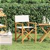 Sophrelle Sedia da Regista Pieghevole Crema in Legno Massello di Teak Crema,4008507