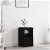 Generico Madia LED Rovere Nero 41 x 37 x 67 cm Legno Multistrato,Buffet e credenze,863038