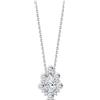 HUIPOJUE Collana con Pendente a Cuore in oro Bianco Placcato con Zirconi per Donna Collana Regolabile in aArgento Regalo d'amore per la Mamma, la Moglie (40+5 cm)