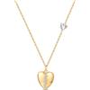 HUIPOJUE Collana con Pendente a Cuore in Zirconia Cubica Placcata oro per Donna Collana in Argento Regalo d'amore per la Mamma, la Moglie (40+5 cm)