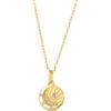 HUIPOJUE Collana con Pendente Placcato oro 14 carati per Donna Collana delicata in Argento Sterling con Zirconi Regalo d'amore per Marito e Moglie (40+5 cm)