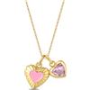 HUIPOJUE Collana con Pendente Placcato oro 14 carati per Donna Collana delicata in Argento Sterling con Zirconi Regalo d'amore per Marito e Moglie (40+5 cm)