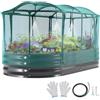 VEVOR Letto Rialzato per Piante in Metallo 180x90x30 cm, Letto Rialzato da Giardino per Orto Aiuola Coltivazione di Ortaggi Fiori Verdure Piante, Fondo Aperto, Sistema Autoirrigazione, Forma Ovale
