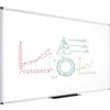 VIZ-PRO Lavagna Bianca Magnetica Cancellabile a Secco, 180 x 120 cm | Cornice in Alluminio con Vassoio per Pennarelli, Montaggio a Parete per Ufficio, Casa e Scuola